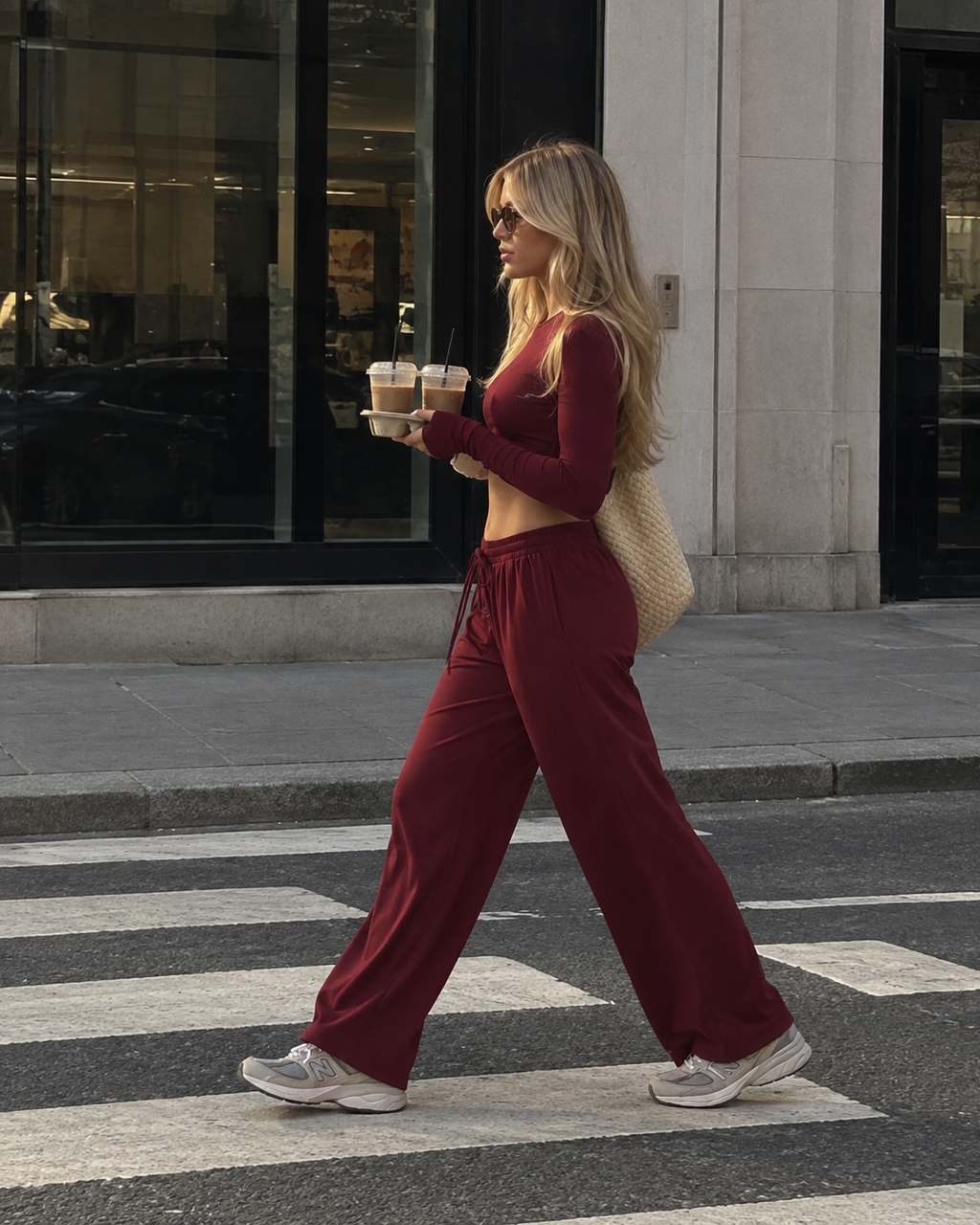 "Fluid" 2‑piece set: long-sleeve top & pants
