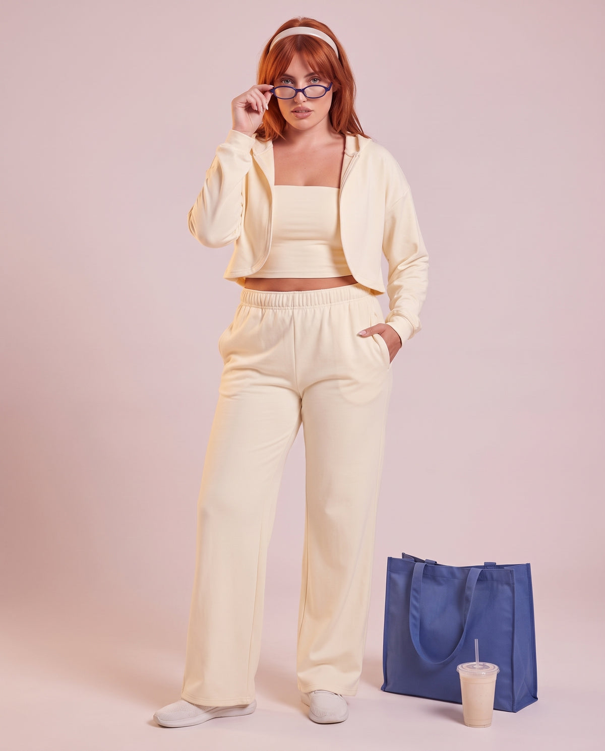 "Fluid" relaxed-fit pants
