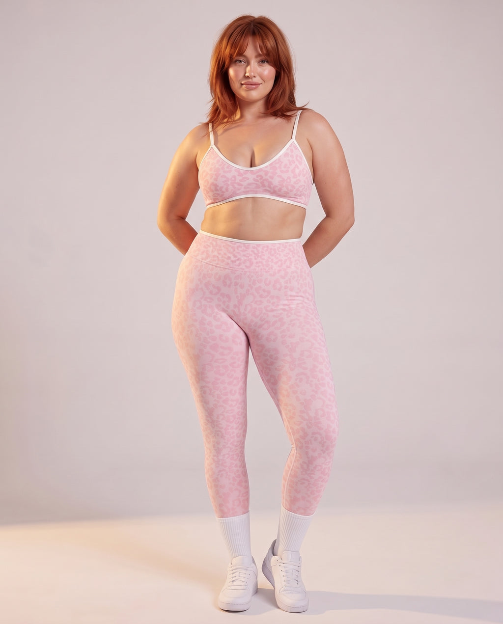 Animal print 2-piece set: sports bra & leggings