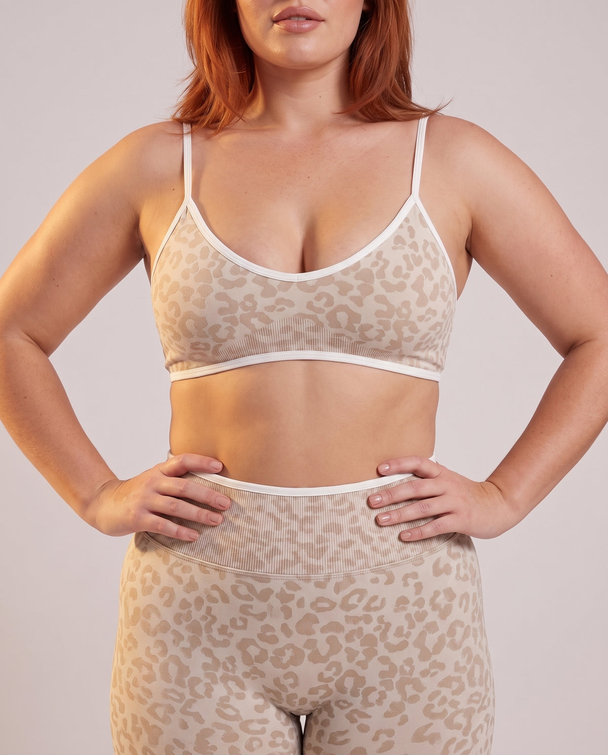 Animal print 2-piece set: sports bra & leggings