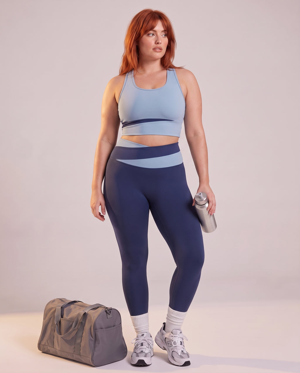 "Stripe" 3-piece set: top, rash guard & leggings
