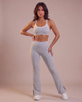 "Line" split-hem flare pants