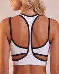 "Petal" contrast-trim tank top