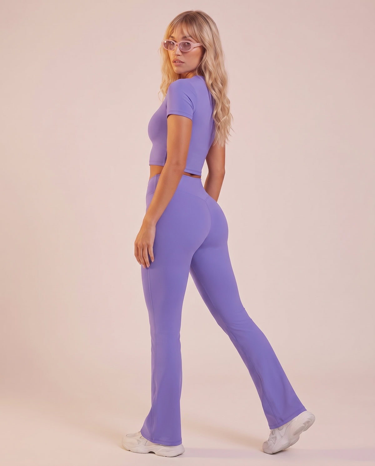 "Base" high-waist flare pants