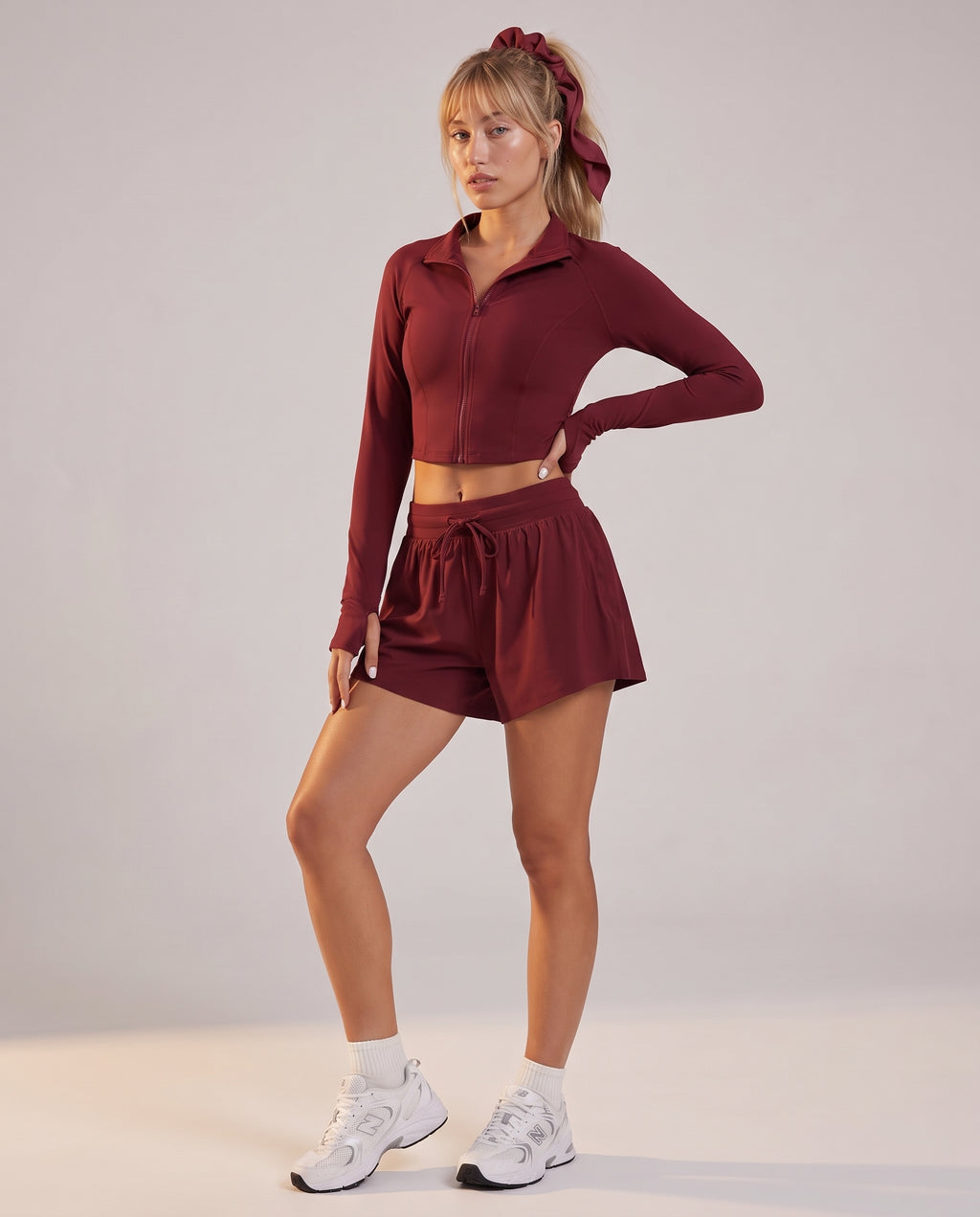 "Fluid" 2-piece set: hooded rash guard & shorts