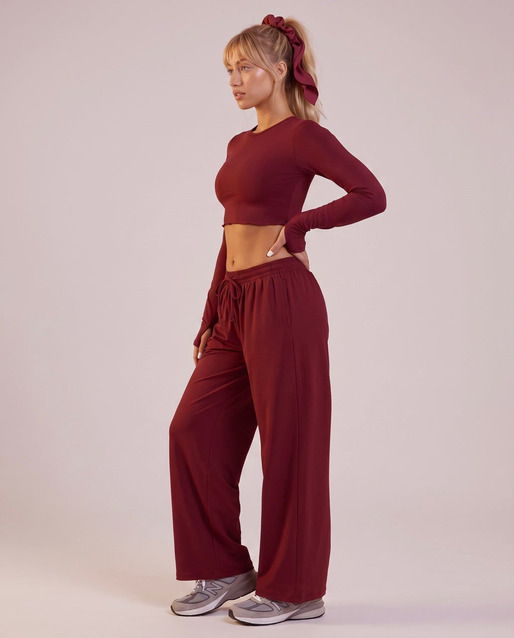 "Fluid" 2‑piece set: long-sleeve top & pants