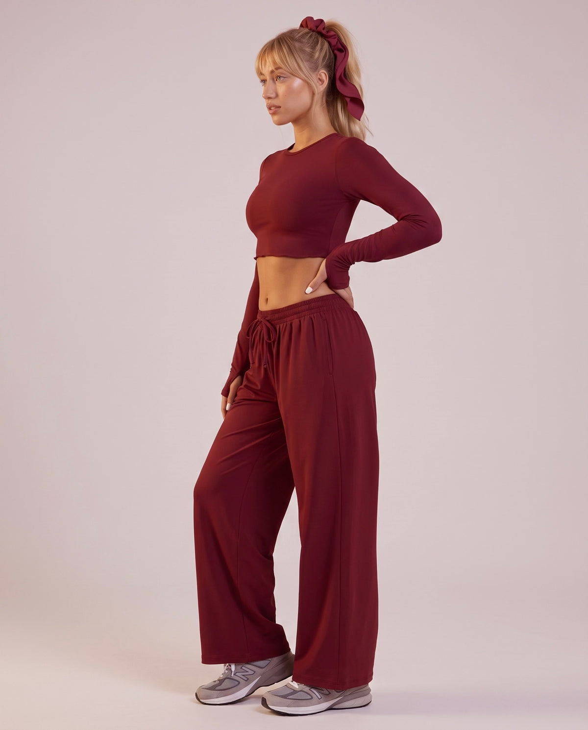 "Fluid" 2‑piece set: long-sleeve top & pants