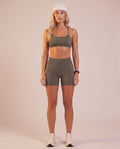 "Base" high-waist scrunch shorts