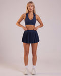 Polo сollar open-back sports bra