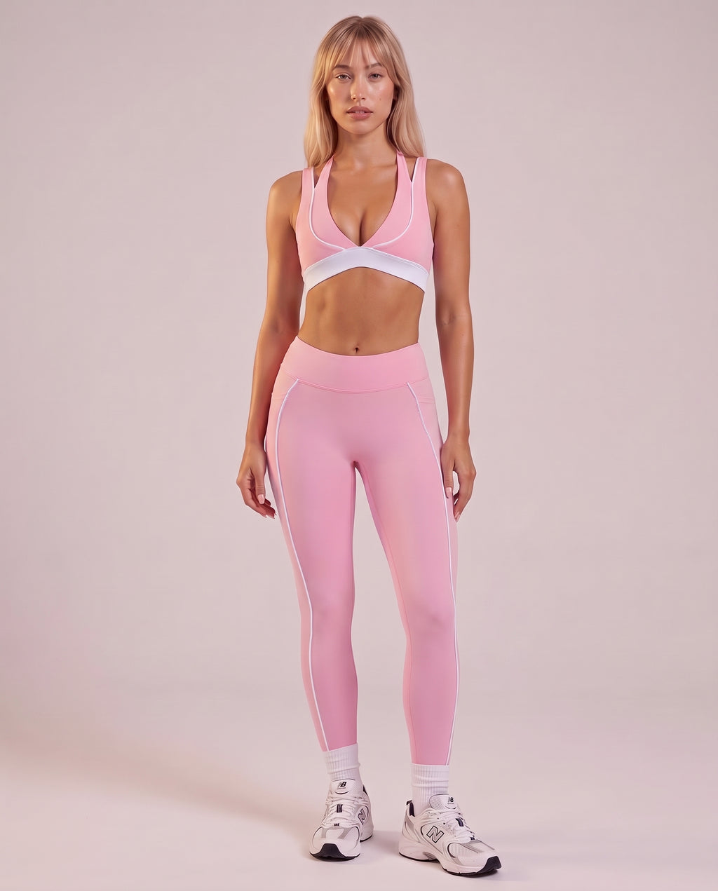 "Line" сolor‑block seamed leggings