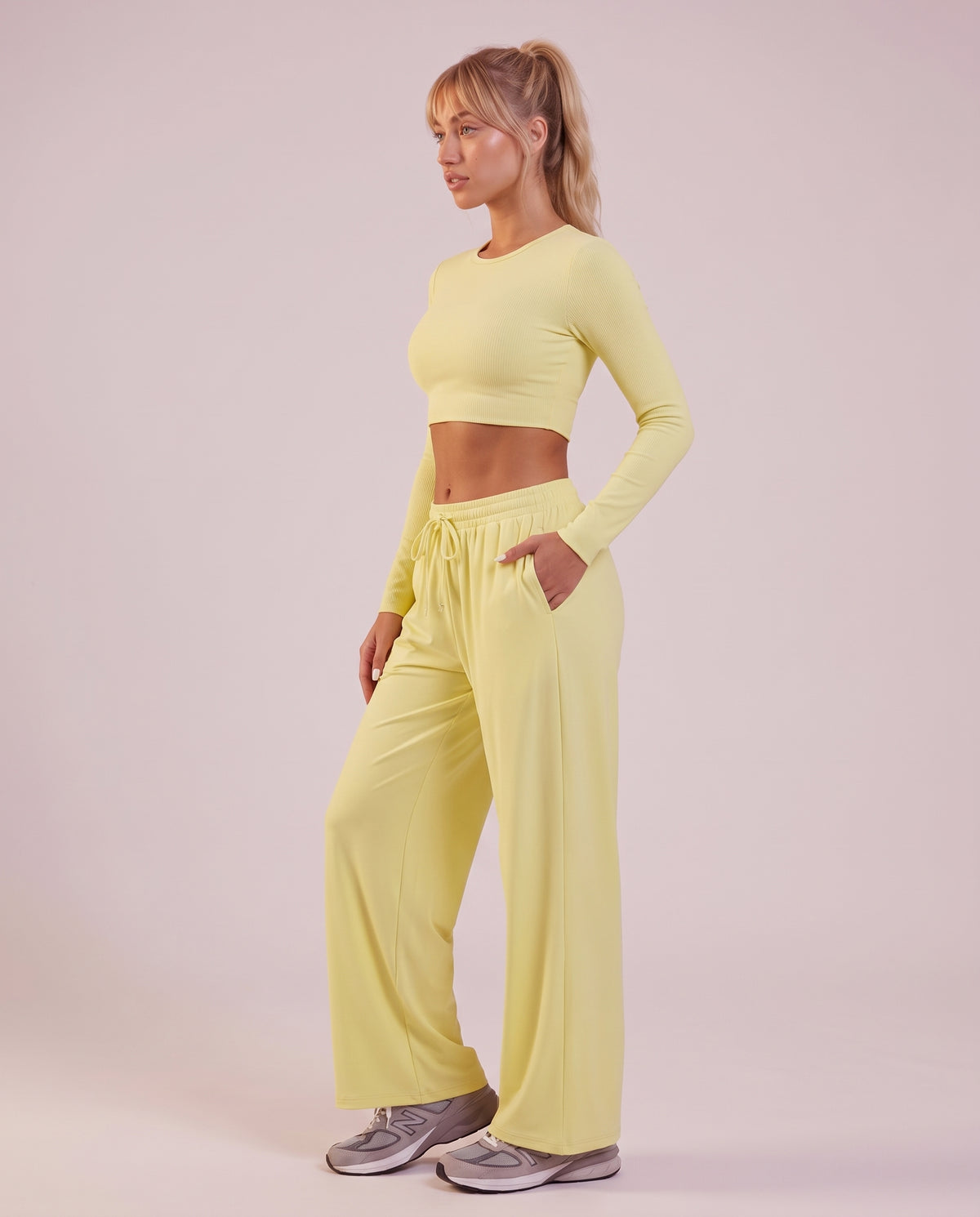 "Fluid" 2‑piece set: long-sleeve top & pants