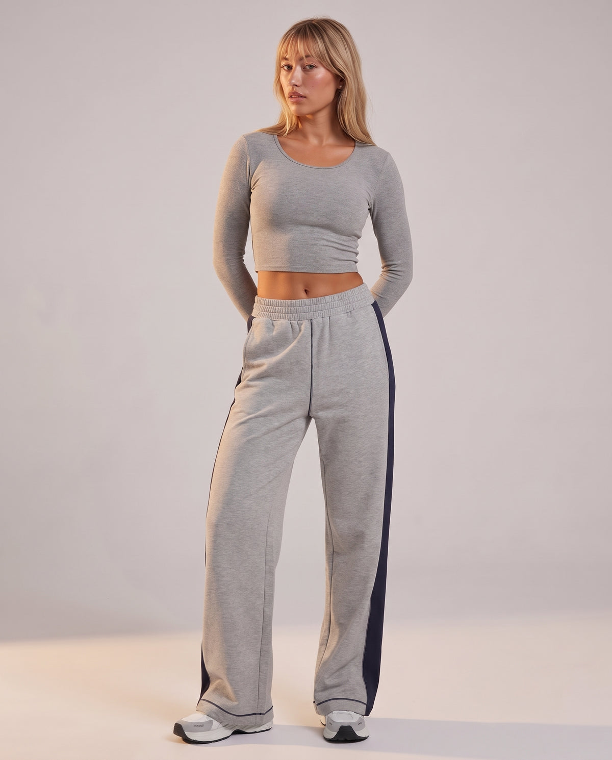 "Stripe" 2‑piece set: long-sleeve top & pants