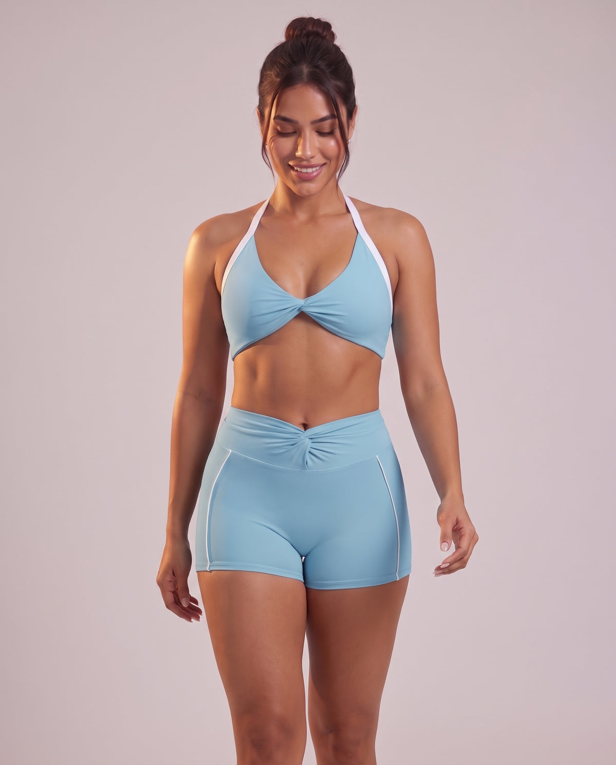 "Line" halter sports bra