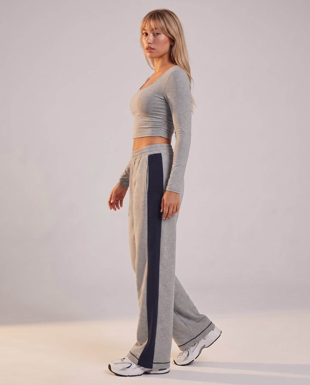 "Stripe" 2‑piece set: long-sleeve top & pants