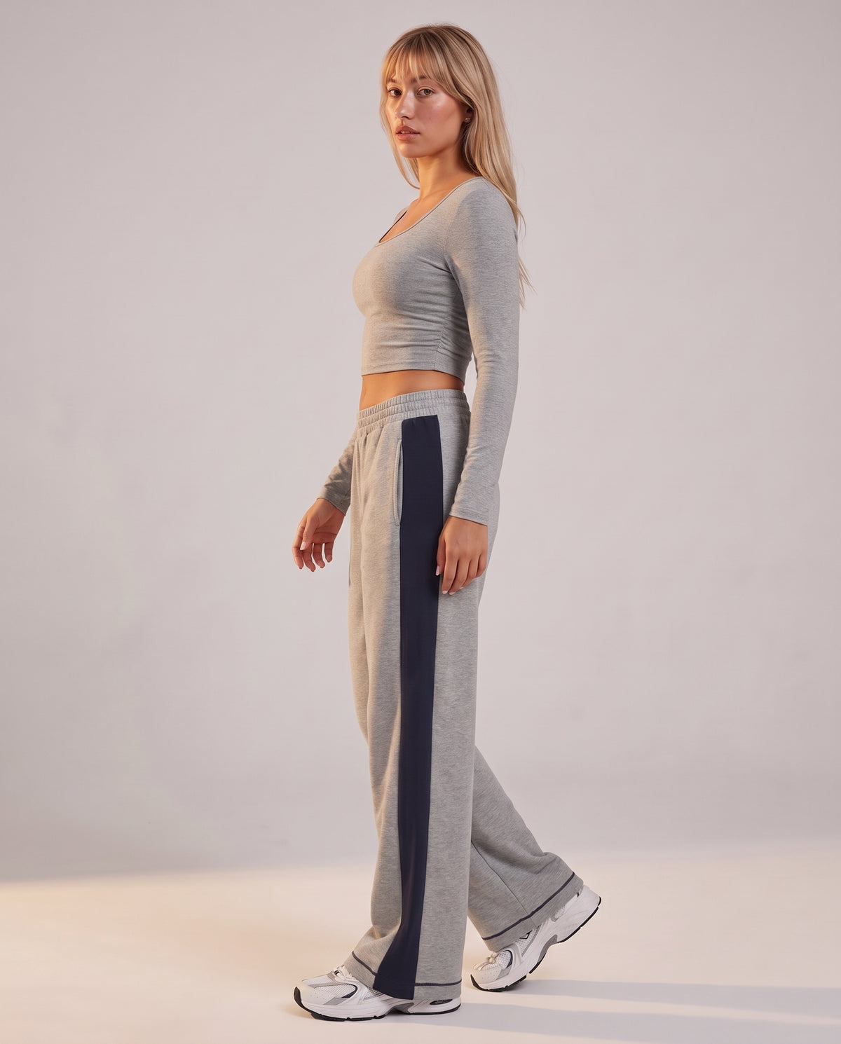 "Stripe" 2‑piece set: long-sleeve top & pants