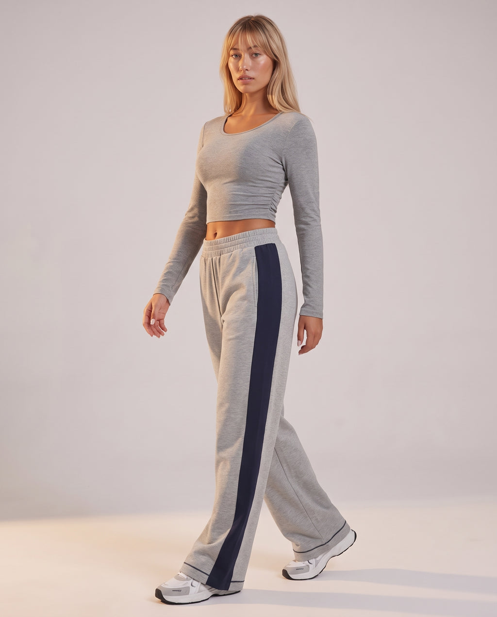 "Stripe" 2‑piece set: long-sleeve top & pants