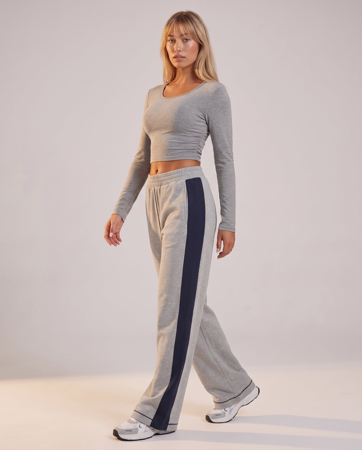 "Stripe" 2‑piece set: long-sleeve top & pants