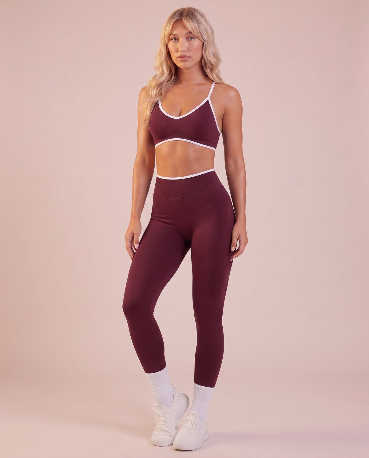 "Line" ribbed waistband leggings