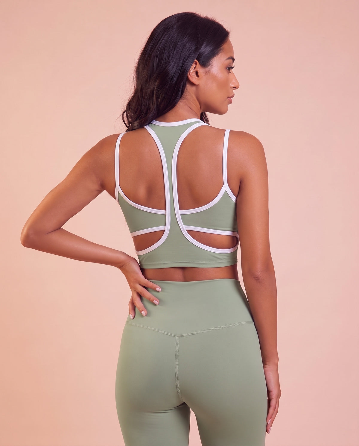 "Petal" contrast-trim tank top