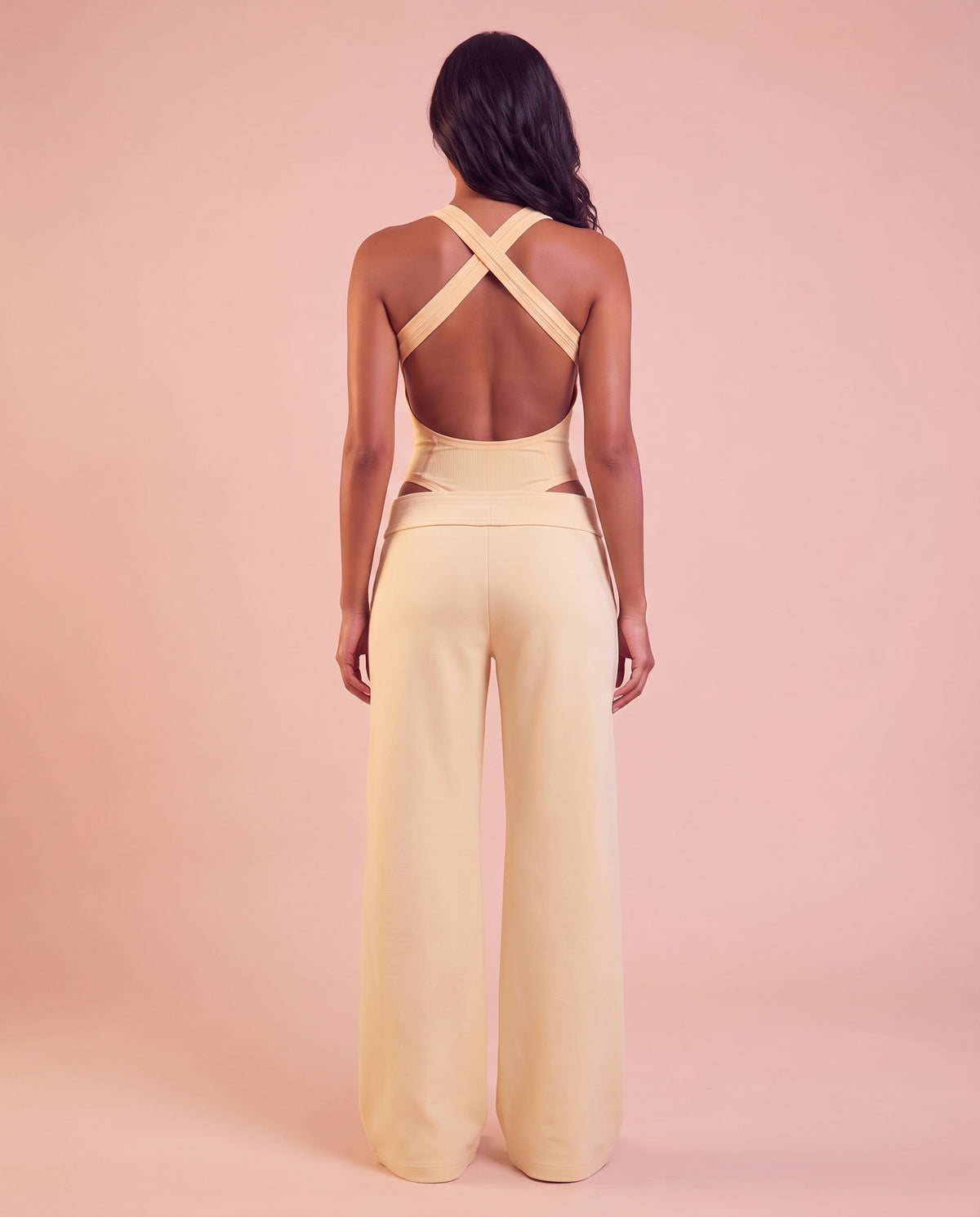 "Fluid" 2‑piece set: bodysuit & pants