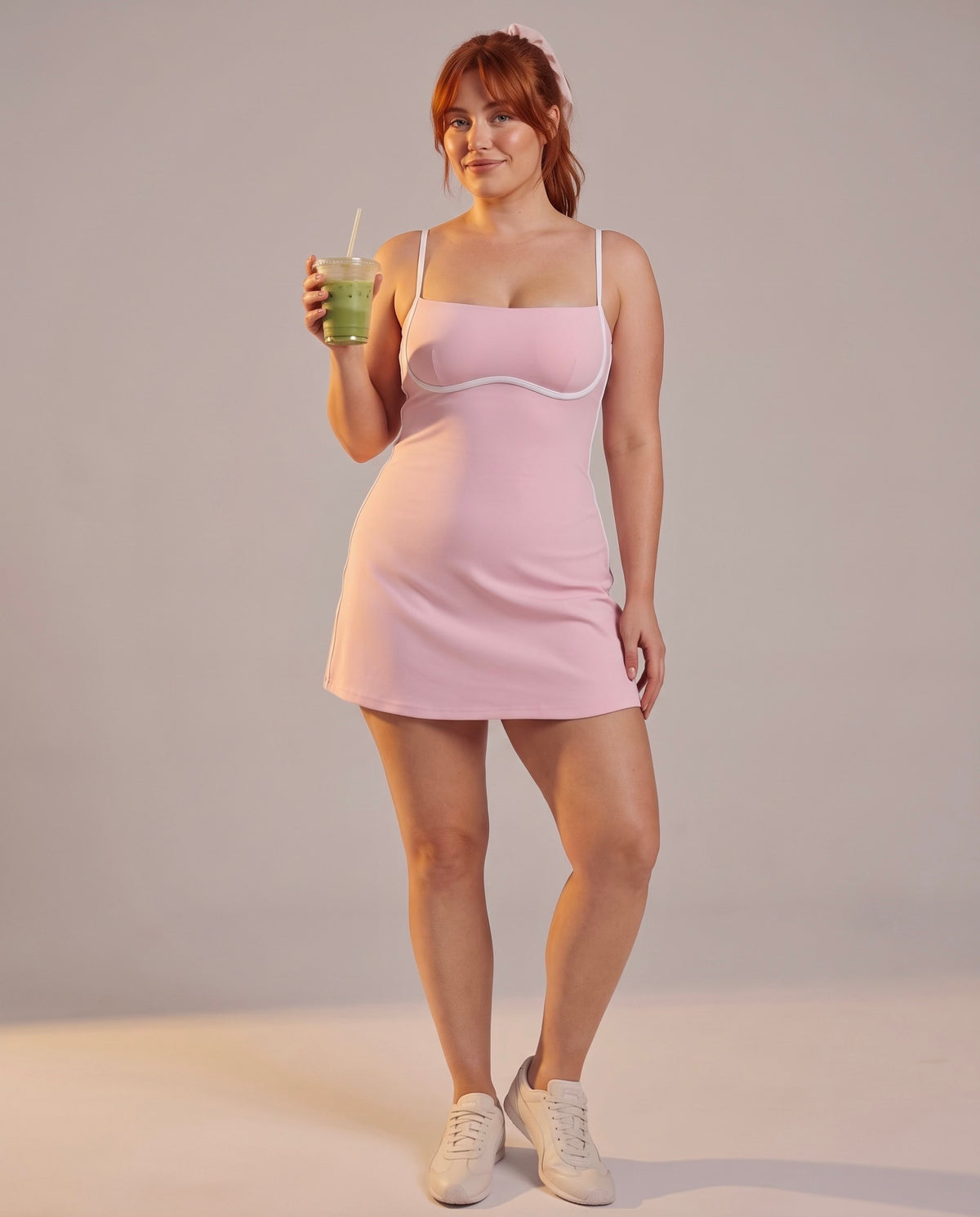 "Line" color-block mini dress