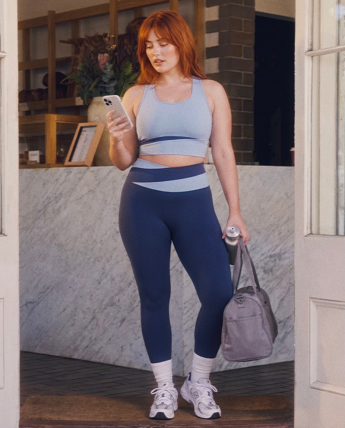 "Stripe" 3-piece set: top, rash guard & leggings